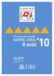 Die strecke entlang des baches in zinal ist nur für mountainbike tauglich. Posters Sierre Zinal The Race Of The Five 4000 Valais Switzerland