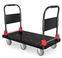 Amazon.com: Heavy-Duty Platform Truck Cart with 2 Handrails ...