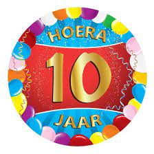 25 Stuks Vrolijk Gekleurde Onderzetters Met 10 Jaar Opdruk Dubbelzijdig Bedrukt Bierviltjes Feestartikelen Verjaardag Kaarten