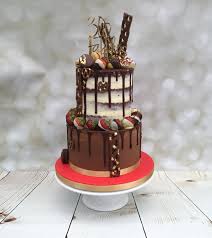 Birthday Cake With Chocolate Covered Strawberries On Top Pin On My Cake Cupcake Cookie Designs By Susan Street