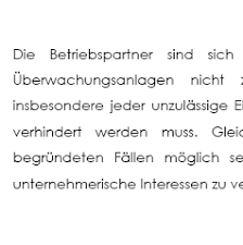 Betriebsvereinbarung Video Uberwachung Vorlagen De