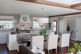 Idea For Built In Island Bench From Season 4 Episode 3 Of Chip And Joanna Gaines Show Fixer U Fixer Upper Kitchen Fixer Upper Dining Room Kitchen Island Decor