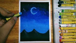 Easy Oil Pastel Night Sky Drawing For Beginners Step By Step Tutorial Youtube The landscape depicts a night sky strewn with stars. easy oil pastel night sky drawing for beginners step by step tutorial