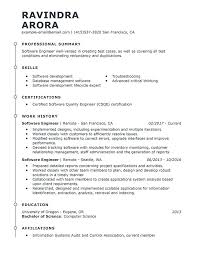 Professional Software Engineer Resume Examples Computer Software Livecareer