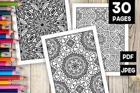 Click any coloring page to see a larger version and download it. 30 Relaxing Abstract Coloring Pages Grafik Von Jm Graphics Creative Fabrica