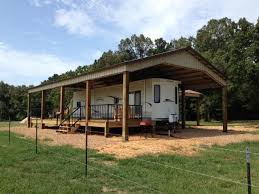 You can then apply the chosen roofing material to this roof deck. Pole Barns Rv Shelter Rv Garage Rv Pole Barn