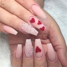 40 Romantic Valentine S Day Nail Art Designs Heart Shape Nails Tips Nail Designs Valentines Romantic Nails Valentine S Day Nail Designs