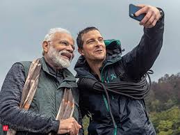 Bear grylls, a british adventurer. Pm Modi Man Vs Wild With Pm Modi A Global Hit Bear Grylls Tweets To Thank Fans For 3 6 Bn Impressions The Economic Times