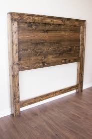 Solid Wood Rustic Headboard That Can Be Made To Fit Any Size Bed From Twin To King And Stained Or Pa Rustic Wood Headboard Diy Wood Headboard Wood Headboard