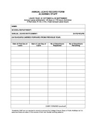 When an employee writes a leave application, the authorities refer to this spreadsheet. Annual Leave Record Form Fill Online Printable Fillable Blank Pdffiller