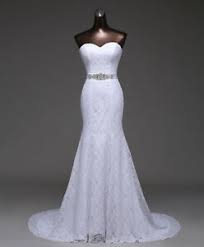 Sie leben im meer oder anderen gewässer und können sowohl an der luft, wie auch im wasser atmen. Neu Brautkleid Spitze 34 36 38 Braut Kleid Hochzeit Schleppe Strass Meerjungfrau Ebay