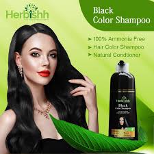 Clarifying shampoos remove build up left behind by gels. Herbishh Natural Hair Color Shampoo Black