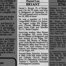 Obituary for Daniel Lee BRYANT, 1931-2002 (Aged 70)