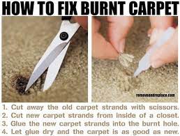 Burn marks or melted areas cause permanent damage to the fibers, but this does not mean you need to replace an entire room of carpet. How To Repair A Burn Mark From Carpet The Easy Method