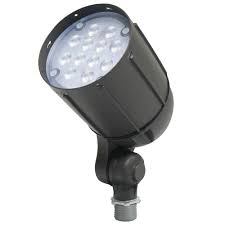 Commercial Electric 12 Watt Bronze Outdoor Integrated Led Landscape Weatherproof Bullet Flood Light With Adjustable Mounting Bracket Cev5blf12brz The Home Depot