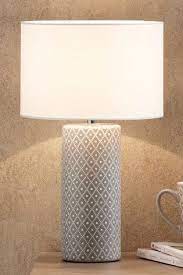 5 out of 5 stars. Perfect For Placing On A Side Table Or A Bedside This Tall Geo Table Lamp Is Perfect To Creat Table Lamps For Bedroom Grey Table Lamps Table Lamps Living Room