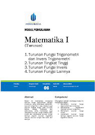 Df ( x ) turunan pertama f ' (x ) = dx. Pdf Turunan Fungsi Trigonometri Turunan Tingkat Tinggi Turunan Fungsi Invers Reza Ashadi Academia Edu