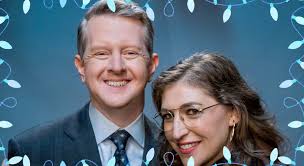 Jeopardy! fans gush over rare holiday photo of co-hosts Ken Jennings and  Mayim Bialik- but are divided over one detail