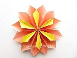Origami Yamaguchi Dahlia Flower Folding Instructions Diy Origami Origami Rose Origami
