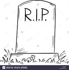 Cartoon Zeichnen Von Grabstein Mit Rip Oder In Frieden Text Rest Stock Vektorgrafik Alamy