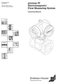 6 79576 weil am rhein germany tel. Endress Hauser Promag 30 Operating Manual Pdf Download Manualslib