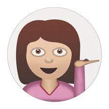 Information Desk Person Emoji Edible Frosting Rounds Zazzle Com In 2021 Girl Emoji Emoji Wolf Character