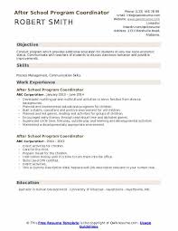 Fresher teacher resume format pdf sample for teaching profession freshers inspirational 50 new wonderful professional of. After School Program Coordinator Resume Samples Qwikresume
