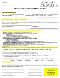 What did you do on dates? Medical Certification Form For Family Member Texas A Amp M Agrilife