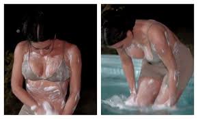 Khloe Kardashian compares sister Kim's ice bath to porn scene