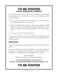 By getting a free online quote and comparing plans among the top insurance companies profiled here, you'll be well on your way to ensuring that you and your family are protected against the high medical costs of injuries and illnesses. Free Maryland Maryland Health Insurance Labor Law Poster 2021