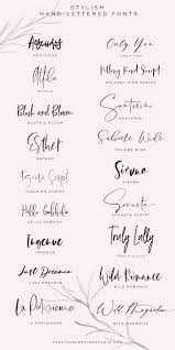 Stylish Hand Lettered Fonts Fancy Girl Designs Yazitipleri Dovme Yazi Fontlari