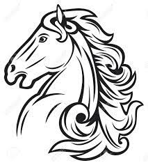 This guiding shape will help you to form the part of the head between the eyes, ears, and jaw. Horse Head Mustang Head Beautiful Horse Royalty Free Cliparts Vectors And Stock Illustration Image 15970750