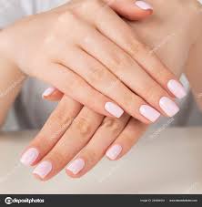 Female Hand With Light Pink Nail Design Stock Photo C Valphoto 294684518