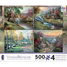 Disney the jungle book 1000pc jigsaw puzzle. Thomas Kinkade Set Of 4 Puzzles In 1 Box Buy Online In Andorra At Andorra Desertcart Com Productid 71351343