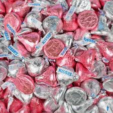 Hershey S Kisses Light Pink Silver Foil Candy Bulk Candy