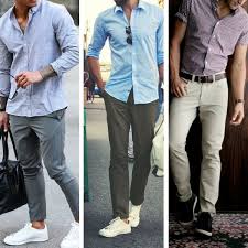 A smart casual dress code can mean different things, but most fashion experts define it as upscale casual wear that is stylish, sharp and universally flattering. Visual Guide To Men S Summer Fashion Mens Summer Outfits Formal Men Outfit Mens Outfits