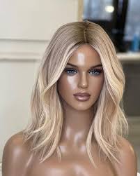 Ash Honey Blonde Lace Front 360 Real Natural Glueless Human Hair Wigs for  Caucasian Women