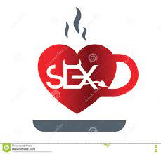 Teufel-Sex Logo Concept Mit Herz Coffe-Schale Vektor Abbildung -  Illustration von übel, karte: 77595421
