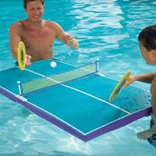 Play Table Tennis In Swimming Pool Swimming Pool Toys Pool Pool Floaties