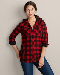 Women S Stine S Favorite Flannel Hooded Shirt Jacket Flannel Women Hooded Shirt Wearing Clothes