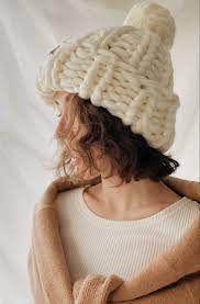 Knit Winter Hat Chunky Beanie Pom Pom Chunky Wool Knit Hat Etsy Wool Hat Knit Chunky Knit Hat Wool Beanie