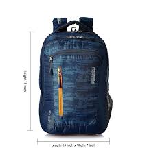 American Tourister Polyester Blue Backpack 28 Litres