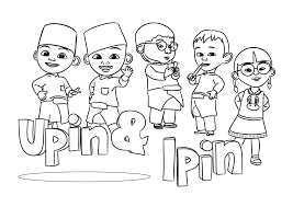 Mari Mewarna Gambar Upin Ipin Gambar Mewarna