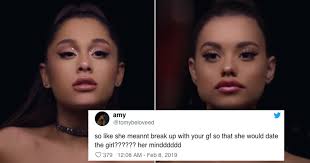 Ariana called them out on twitter and they corrected the lyrics on the song. Ariana Grande Break Up With Your Girlfriend Video Tweets Popsugar Entertainment