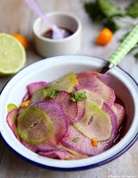 Salade De Radis A L Asiatique Salade Radis Recettes Crues Radis