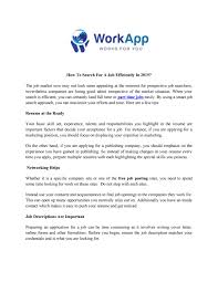 See more ideas about job cover letter, job resume, resume tips. How To Search For A Job Efficiently In 2019 By Workapp Issuu