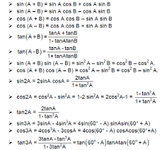 Cbse Class 11 Maths Notes Trigonometric Important Formulas Examples Math Math Formulas Math Notes
