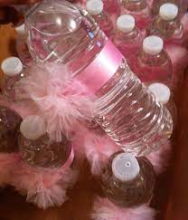 Water Bottle Pom Poms Water Bottle Decorations By Casitadecositas Ballerina Baby Showers Girl Baby Shower Decorations Tutu Baby Shower