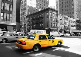 Taxi in the Street – top-quality canvas print – Photowall