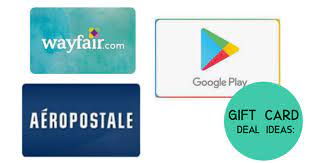 Wayfair gift card offers save additional 30% on select items with promo code via coupon code july30. Gift Card Deals Wayfair Aeropostale More Southern Savers